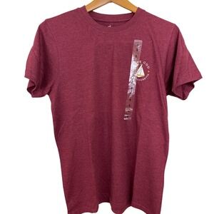 Cuffy's T-Shirt Mens Small Burgundy Cape Cod Sailboat Graphic Tee Massachusetts